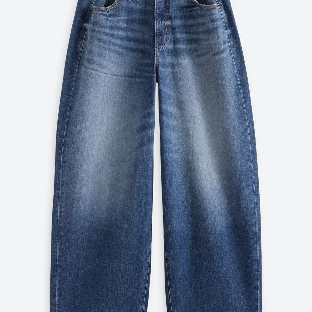 Daze Denim Wide Leg Baggy Jeans in Washed Blue - Picture 3 of 10